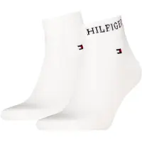 Tommy Hilfiger Chaussettes - 2 Pack - Trimestre - Blanc - - 39/42 - Chaussettes