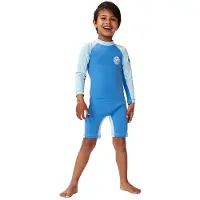 Rip Curl Shorty à Manches Longues Avec Fermeture éclair Au Dos Pour Junior Icons Uv Brushed Toddler