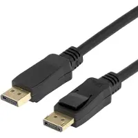 Deltaco DP-1040D-FLEX (4 m), Câble vidéo, Noir