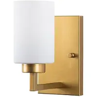 Opviq , applique murale en métal, dorée, 10 x 19 x 23 cm | Diffuseur en verre (diamètre : 10 cm, hauteur : 15 cm) | Douille E27, max. 40 W | Design élégant pour l'hôtellerie et la maison