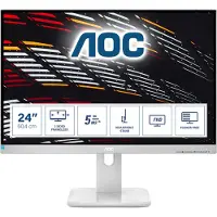 AOC X24P1/GR - Écran LED - 61 cm (24 pouces) - 1920 x 1200 WUXGA à 60 Hz - IPS - 300 cd/m² - 1000:1 - 4 ms - HDMI, DVI, DisplayPort, VGA - Haut-parleurs