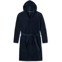 Schiesser Peignoir long ' Essentials ' bleu marine