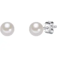 Valero Pearls Boucles d'oreilles argent / blanc perle