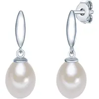 Valero Pearls Boucles d'oreilles argent / blanc perle