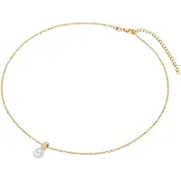 Valero Pearls Chaîne or / transparent / blanc perle