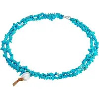Valero Pearls Chaîne turquoise / blanc perle