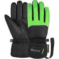 Reusch Gants de sport 'Teddy' gris / vert fluo / noir