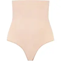 Bye Bra Femmes, Sous-vêtements, Shapingslip Soft Touch Seamless High Waist Thong, Beige, (Une unité par pack, XL)