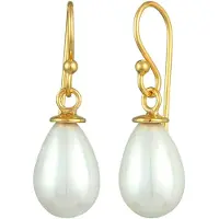Nenalina Boucles d'oreilles or / blanc perle