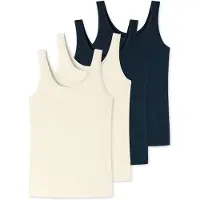 Schiesser Maillot de corps ' Uncover ' bleu foncé / blanc cassé