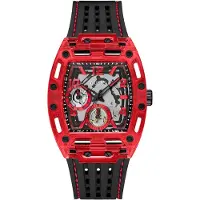 GUESS Montre à affichage analogique 'Phoenix' rouge / noir