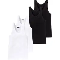 Schiesser Maillot de corps 'Authentic' noir / blanc