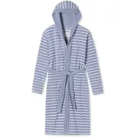 Schiesser Peignoir 'Feather Terry' bleu / blanc