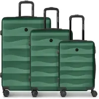 SMARTBOX Ensemble de bagages 'Edition 03' vert foncé / noir