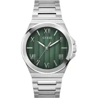 GUESS Montre à affichage analogique 'VINYL' argent