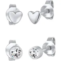 Elli Boucles d'oreilles argent / transparent