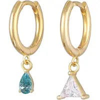 Elli Boucles d'oreilles turquoise / or / argent