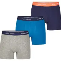 Happy Shorts Boxers ' Jersey ' bleu / bleu foncé / gris