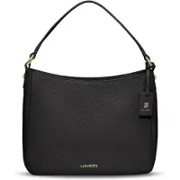 Lazarotti Cuir sac à épaule sac à épaule bandoulière Bologna Leather Hobo Black noir