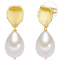 Lulu & Jane Boucles d'oreilles jaune / blanc perle