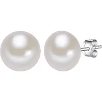Lulu & Jane Boucles d'oreilles argent / blanc perle