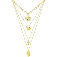 Lulu & Jane Chaîne jaune d'or / blanc perle