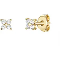 Lulu & Jane Boucles d'oreilles jaune d'or / transparent