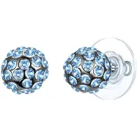 Lulu & Jane Boucles d'oreilles bleu / argent