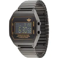 Adidas Originals Montre digitale orange / noir