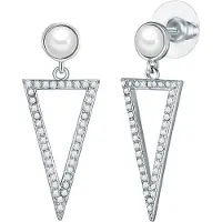 Lulu & Jane Boucles d'oreilles argent / blanc