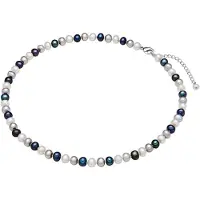 Lulu & Jane Chaîne bleu marine / argent / blanc