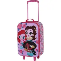 KARACTERMANIA Disney Princess Flowers Soft 3d Trolley Bag Rose Enfants