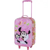 KARACTERMANIA Disney Minnie Mouse Kitten Soft 3d Trolley Bag Rose Enfants