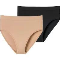Schiesser Culotte beige / noir