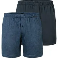 Schiesser Boxers 'Basic' bleu foncé / noir