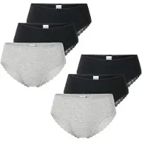 Schiesser Slip ' Modern Multipacks ' gris chiné / noir