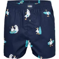 Happy Shorts Boxers 'Motive' bleu / bleu marine / jaune / blanc