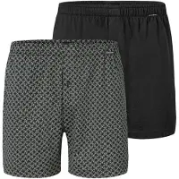 Schiesser Boxers ' Basic ' gris / noir