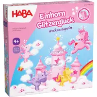 Haba Einhorn Glitzerglück Die Wolkenstapelei (Allemand, 1 - 4 Joueur)