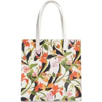 Ted Baker sac shopper Flowela Floral Printed Icon Bag Cream écru coloré