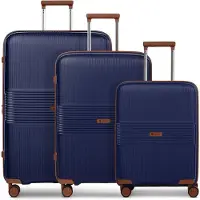 Farmhood Ensemble de bagages 'Eco Edition' bleu foncé / marron