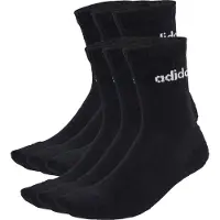 Adidas Chaussettes de sport 'Linear Crew Cushioned 6 Pair Pack' noir / blanc