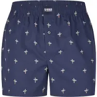 Happy Shorts Boxers ' Motives ' bleu foncé / blanc