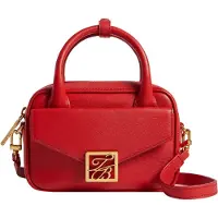 Ted Baker Cuir sac à main sac à épaule bandoulière Anibell Detail Mini Leather Crossbody Bag Brt - Red rouge