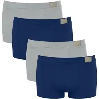 Sloggi Boxers 'GO Natural' bleu foncé / gris