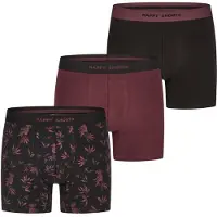 Happy Shorts Boxers ' Jersey ' bordeaux / noir