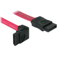 DeLOCK - Câble SATA - Serial ATA 150/300 - SATA (F) pour SATA (F) - 30 cm - connecteur d'angle, connecteur droite - rouge