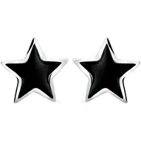 Elli Boucles d'oreilles 'Sterne' noir / argent