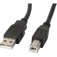 Lanberg Câble imprimante usb mâle vers usb mâle noir 1 m