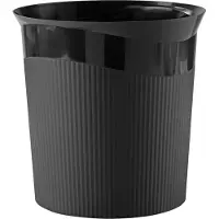 HAN Corbeille à papier Re-LOOP, 13 litres, noir 13 litres, 100 % éco-plastique recyclé, Poubelle, Noir